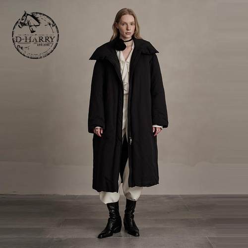 D-HARRY/迪哈利黑色长款羽绒服