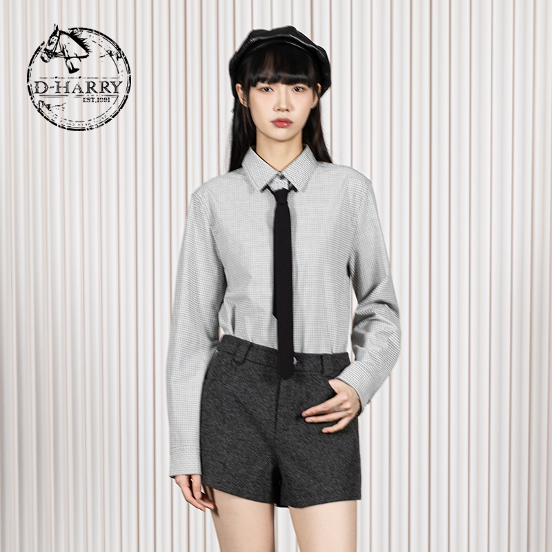 D-HARRY/迪哈利格子长袖衬衫