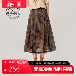 复古通勤花版 迪哈利新款 女半身长裙DH231M95972D HARRY