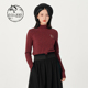 半高领上衣百搭基础款 迪哈利深红T恤女长袖 DH231B95852D HARRY