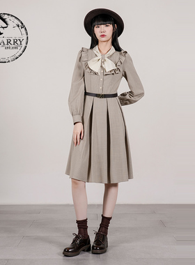 D-HARRY/迪哈利2025秋季新款优雅格纹长袖连衣裙DH253J62762T