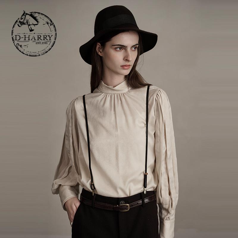D-HARRY/迪哈利米色长袖衬衫单衣