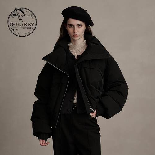 D-HARRY/迪哈利黑色短款羽绒服