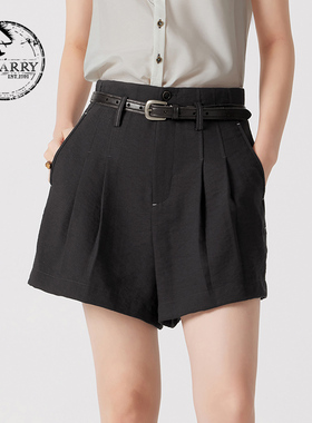 D-HARRY/迪哈利夏季新款舒适百搭深灰色显瘦短裤DH242L97193D