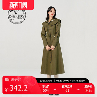 连衣裙DH231J95921D 迪哈利女士军绿色长款 HARRY