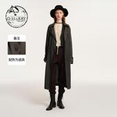 HARRY 迪哈利深绿色大衣风衣DH243K97582D 明星同款