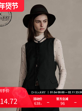 D-HARRY/迪哈利新款英式复古百搭无袖马甲上衣DH244Q97806D