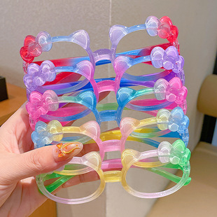 儿童眼镜框无镜片墨镜硅胶男女童卡通可爱玩具墨镜女孩宝宝眼镜架