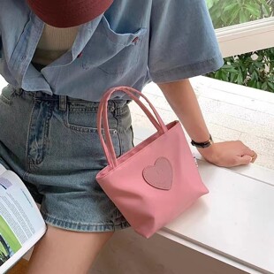 韩国ins小众尼龙迷你上班手拎包可爱手提包环保布袋钥匙手机包女