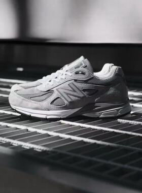 专柜正品New Balance 990V4美产元祖灰 复古运动休闲跑鞋U990GR4
