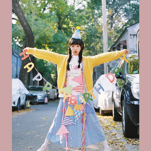 森女部落 气生日套装 生日写真氛围感拍照道具场景布置成户外爆款 元