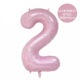 32寸数字珠光粉色气球宝宝周岁生日派对装 饰布置铝膜