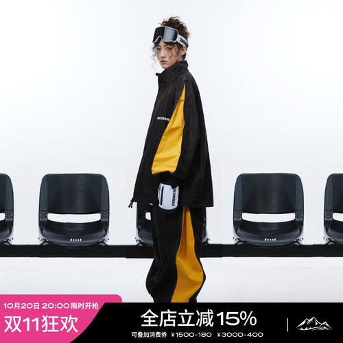 ZACHARIAH拉链拼接滑雪服套装
