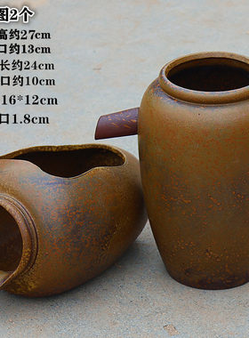 陶瓷花盆生态流水陶罐