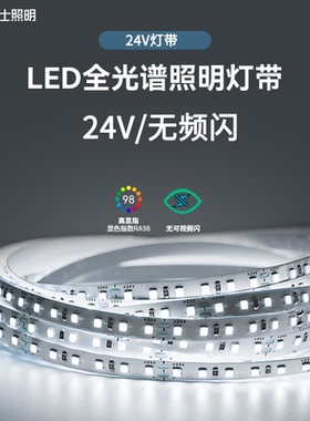 雷士照明新款全光谱led灯带自粘24V客厅吊顶COB灯条硅胶线型软灯