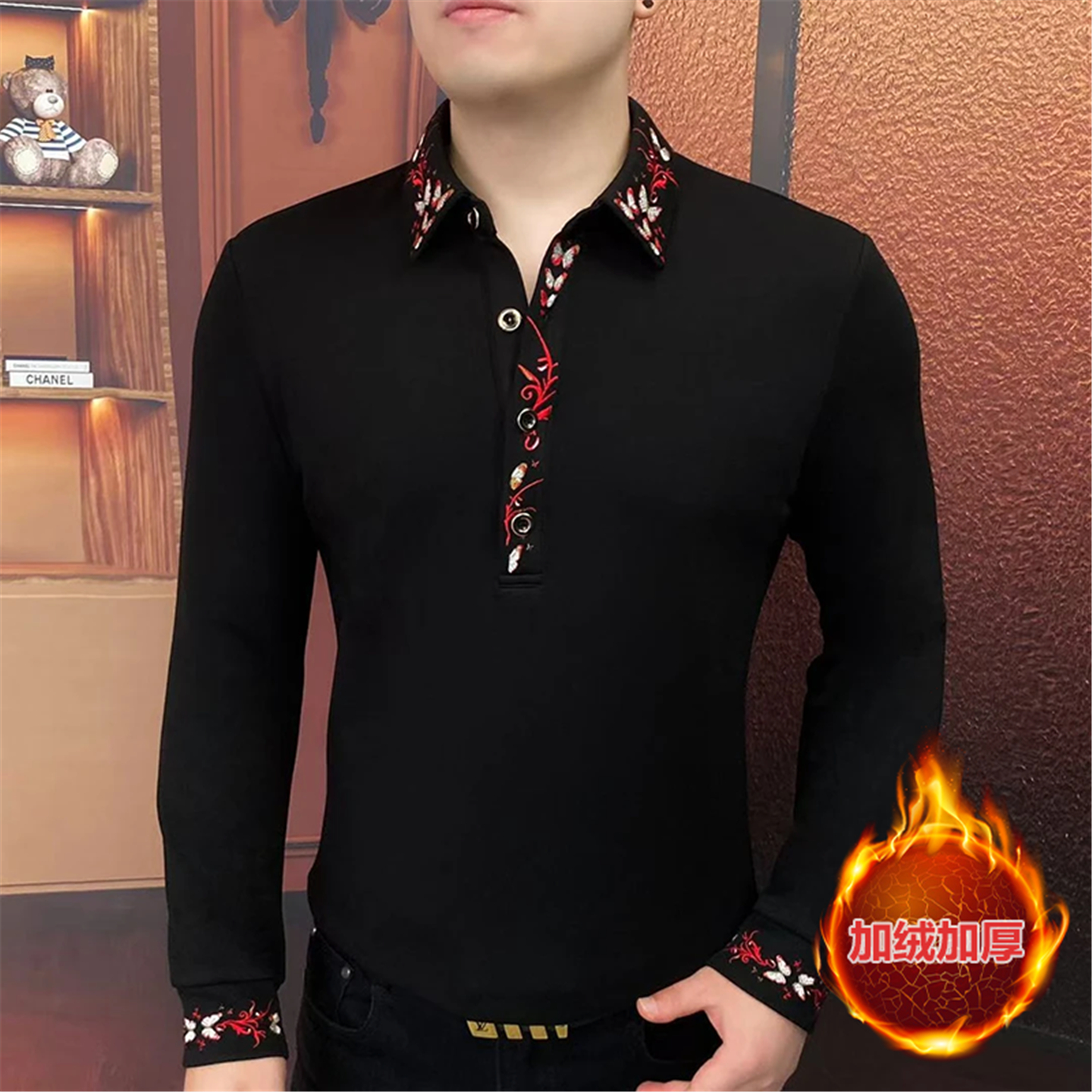 率动官网男士假两件保暖上装