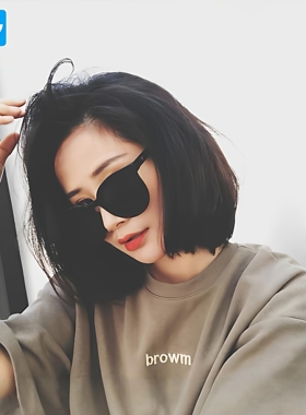 新款偏光圆形太阳镜女恋爱先生V