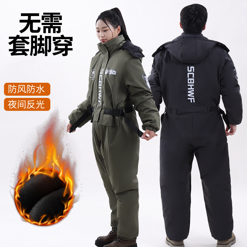 冬季新款防水防风滑雪衣男女加绒加厚连体裤专业防寒滑雪服裤子