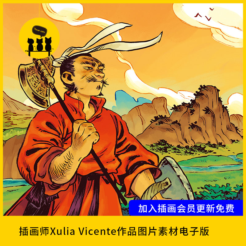 【1734】插画师Xulia Vicente作品图片素材电子版