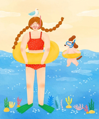 韩国插画师jieun_grim作品图片素材电子版临摹欣赏