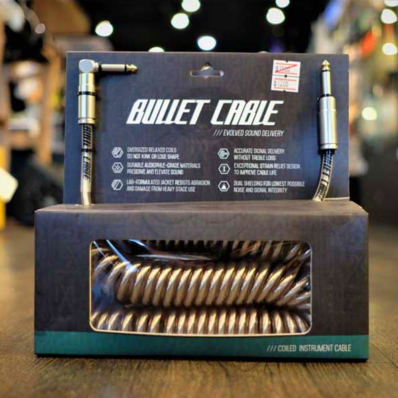 美国 Bullet Cable 子弹线 弹簧线螺旋式吉他连接线 高屏蔽吉他线