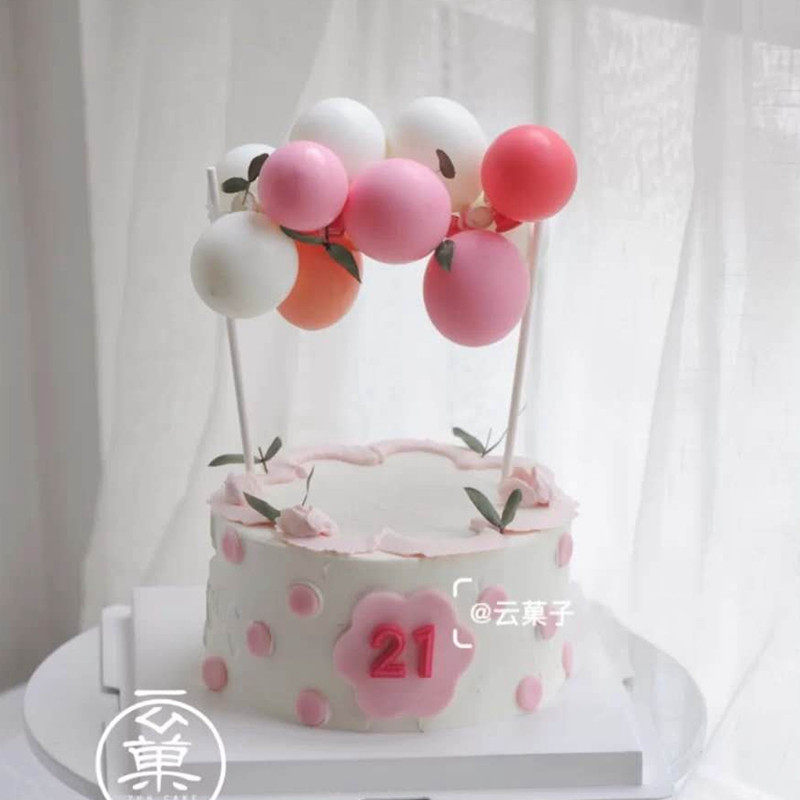 气球蛋糕装饰插件 网红告白气球 生日派对甜品台装扮纸片气球插牌