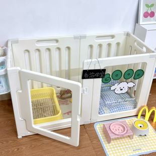 狗笼子狗围栏室内栅栏防护栏小型犬亚克力透明狗笼围栏防越狱狗窝