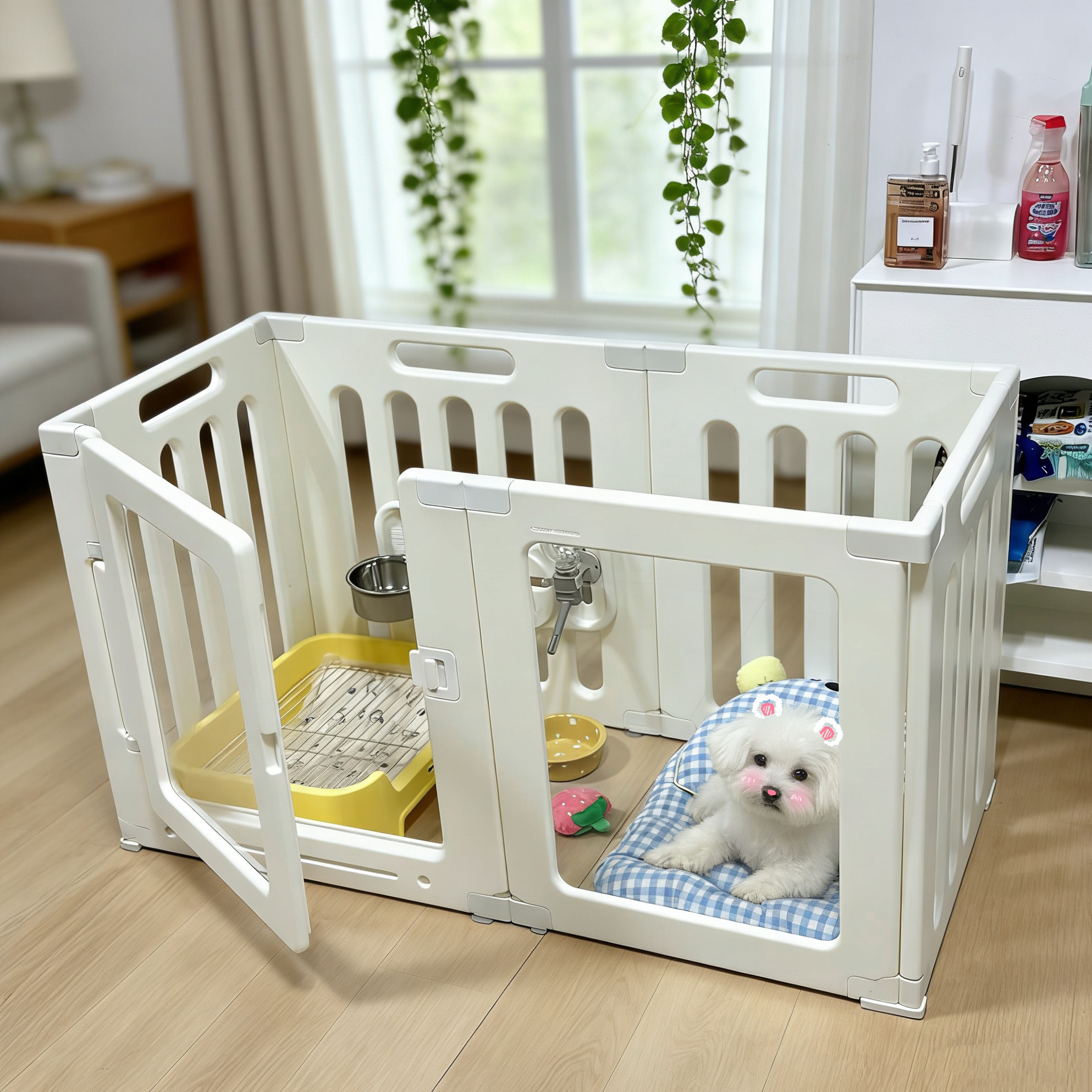 小型犬亚克力透明狗围栏