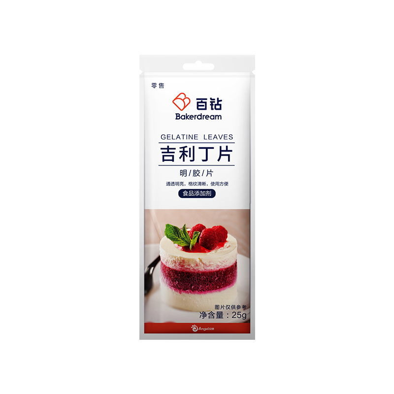 安琪展艺吉利丁片家用烘焙专用10