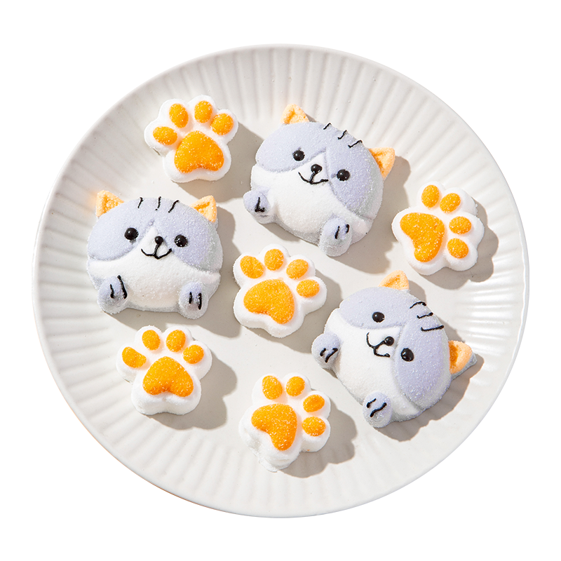 猫咪棉花糖大猫头糖果蛋糕装饰儿
