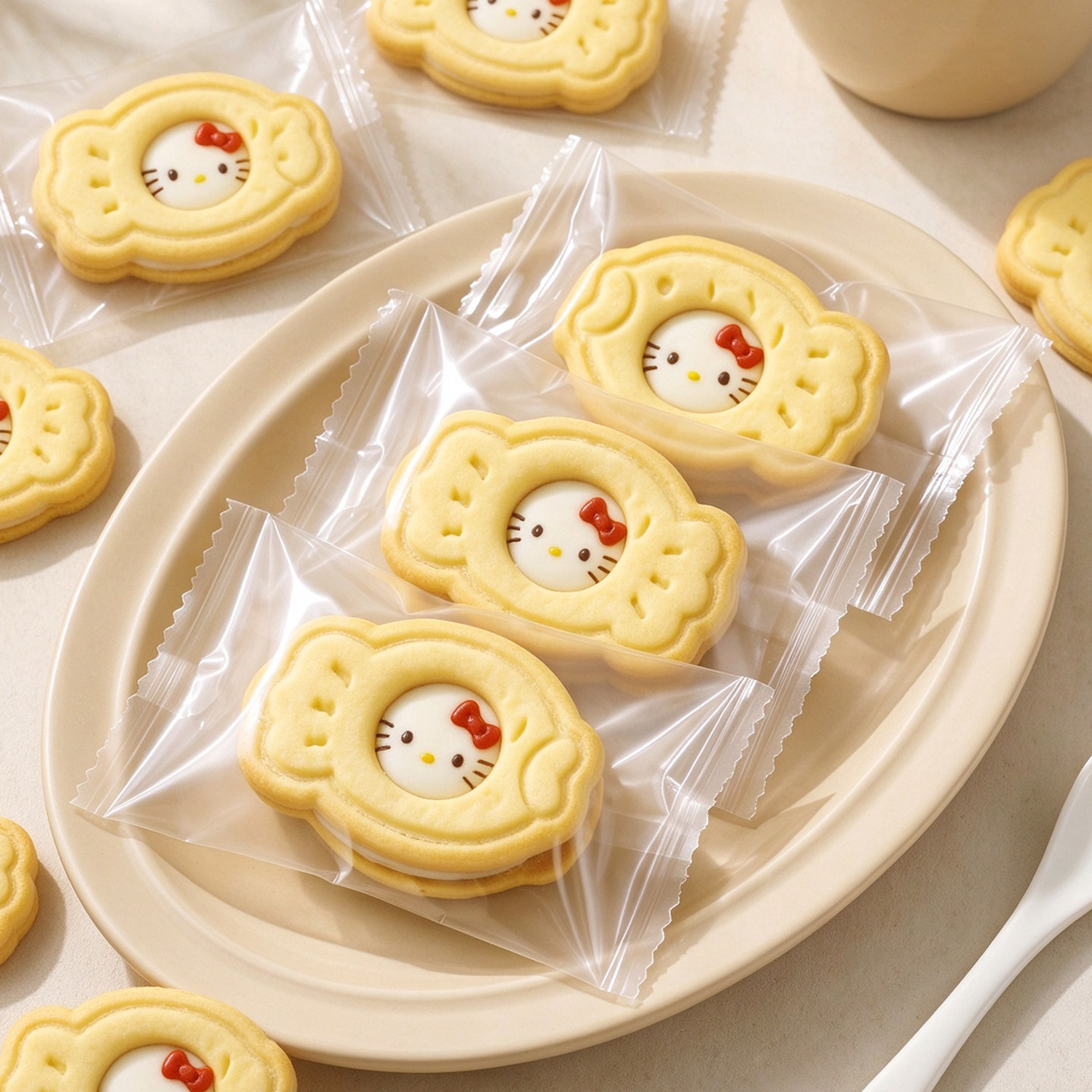 纽扣饼干透明包装袋烘焙糖果奶枣