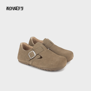 女加绒内增高百搭单鞋 复古全包勃肯鞋 0210294 2024秋冬新款 和诚行