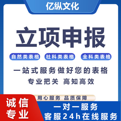 立项申报表格制作省市级项目县区级项目书ppt模板可编辑一对一