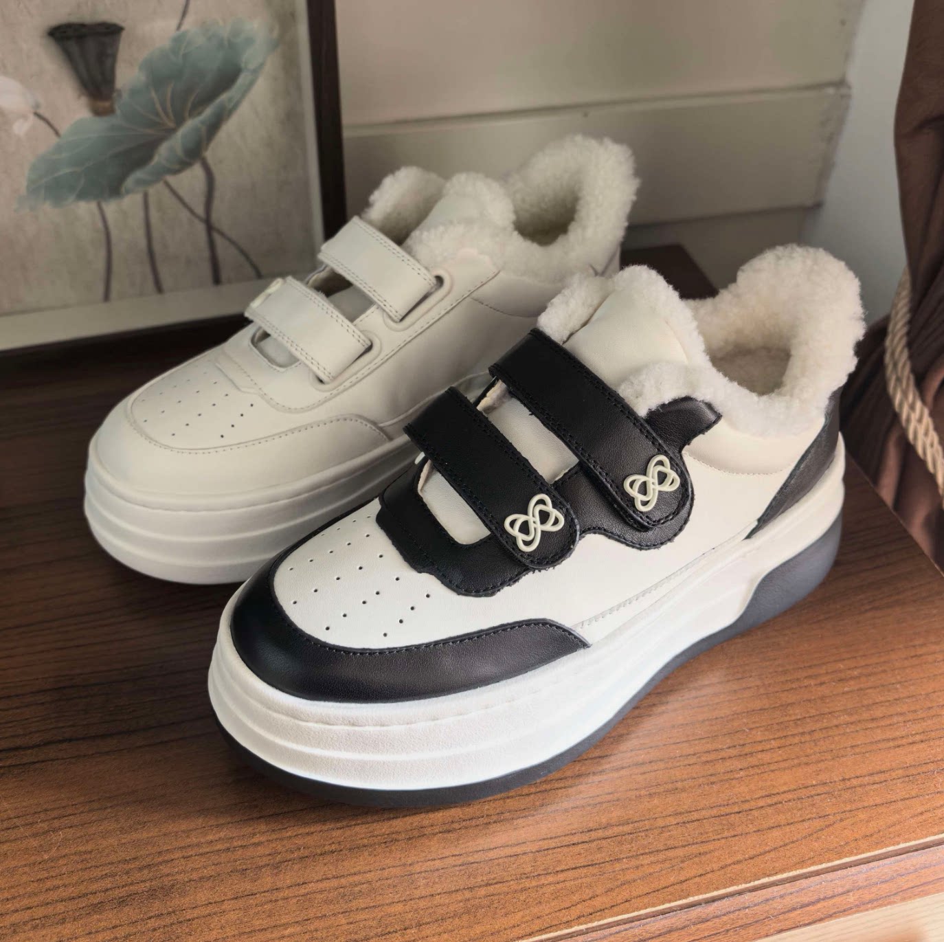 加毛厚底休闲鞋HG-1226
