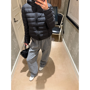 YANGLE_鹅绒服女2025年冬季新款韩版短款连帽保暖绗缝排骨羽绒服