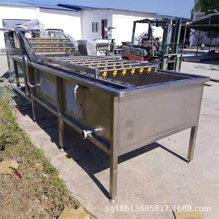 电动毛清刷式洗果机 柠火PYN龙檬果洗机 浪式翻商用全自动洗菜机
