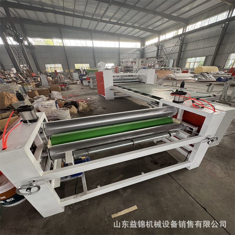 薄木拼板家具铝蜂窝板材涂胶机 自动上料 铝木复合板装饰画滚胶机