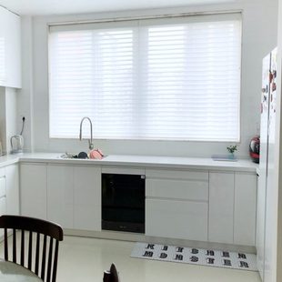 香格里拉窗帘柔纱帘卷帘办公室卫生间阳台卧室电动免打孔百叶窗帘
