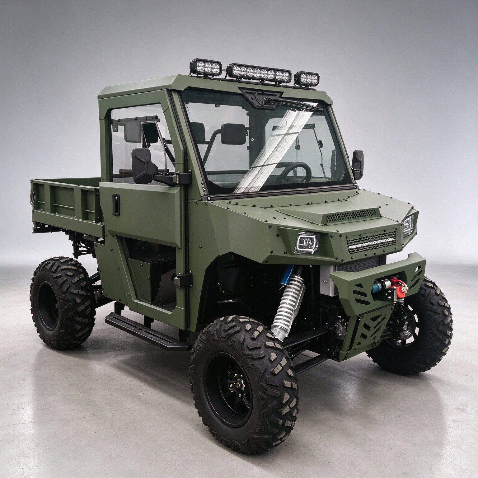 4X4全地形UTV越野车1000cc燃油四轮车带车顶灯货斗