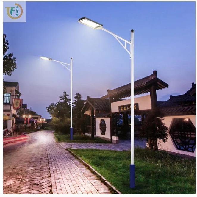 自弯臂路灯现货直销6米自弯臂单臂30WLED道路工程市电路灯