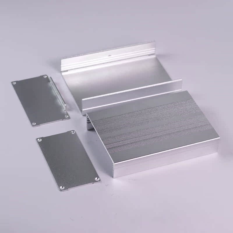 热销106*55铝合金散热外壳电池盒电路板机箱加工铝型材分体仪器控