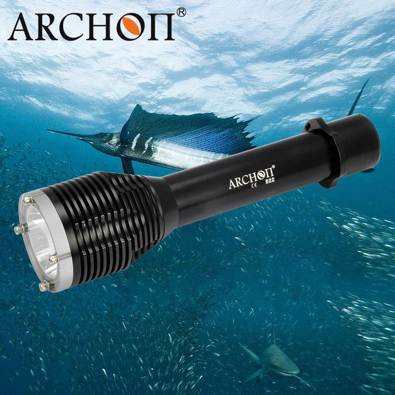 ARCHON奥瞳D22潜水灯 1000流明夜潜手电筒 水下专业照明设备 含充