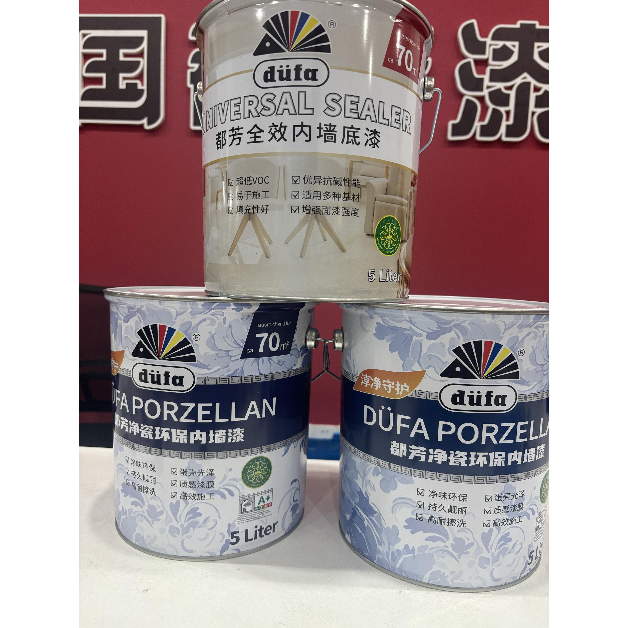 都芳漆净瓷环保蛋壳光内墙漆净味耐擦洗亮光无味乳胶漆抗裂涂料