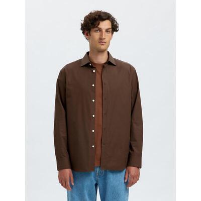 代购SELECTED思莱德男士衬衫透气抗皱棉质长袖商务休闲衬衣爆款