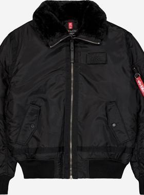 代购Alpha Industries阿尔法工业男士夹克保暖防风加绒黑色冬季