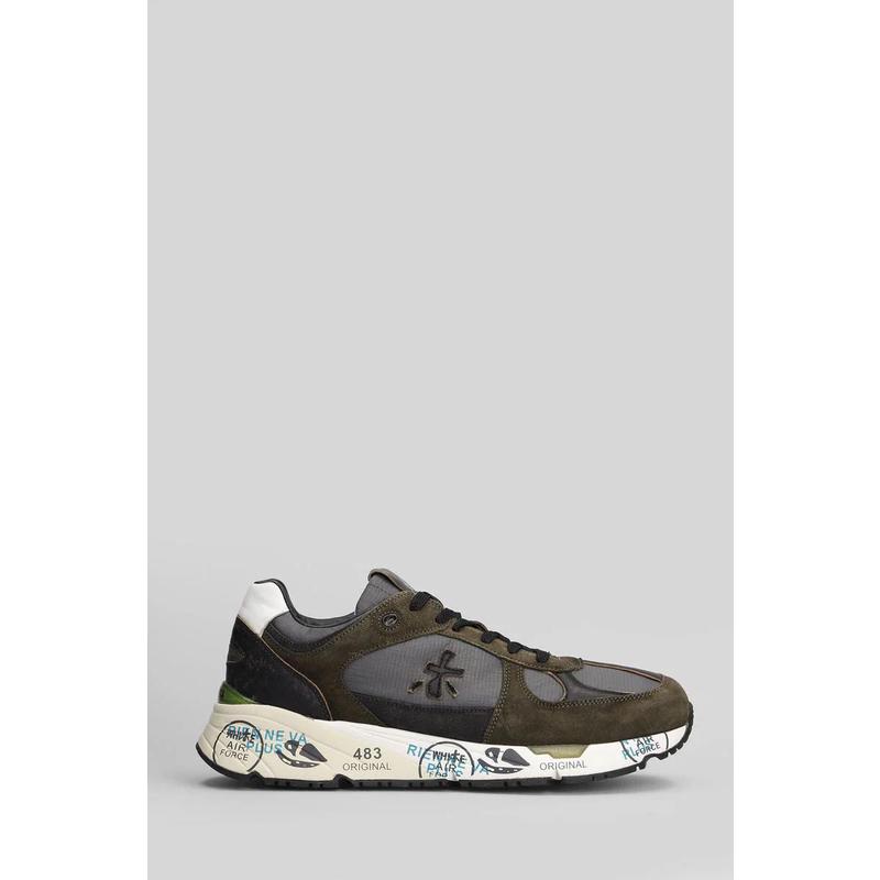 代购Premiata男士跑步鞋透气设计轻便舒适耐磨鞋底时尚拼接