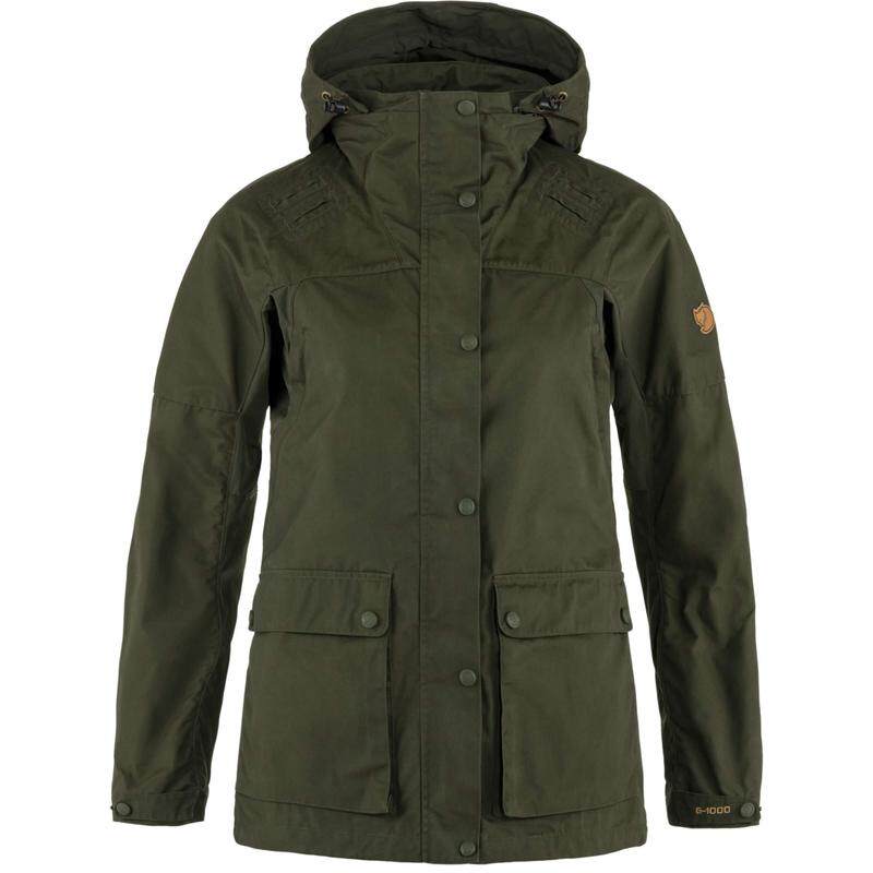 代购Fjallraven北极狐女士冲锋衣防水防风透气户外夹克连帽长袖