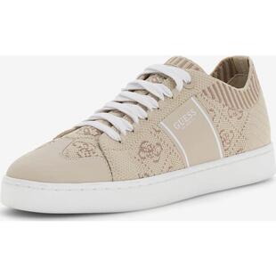 代购GUESS女士板鞋透气轻便软底缓冲圆头系带平跟织物材质