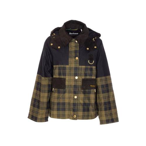 代购BARBOUR女士冲锋衣防泼水保暖耐用户外风衣长袖连帽夹克