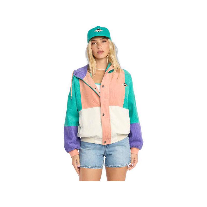 代购Billabong女士外套保暖舒适防风休闲衣连帽宽松版型夹克